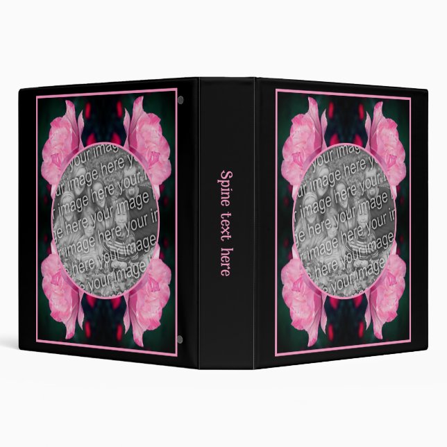 Heavenly Pink Rose Flower Create Your Own Photo Binder (Background)