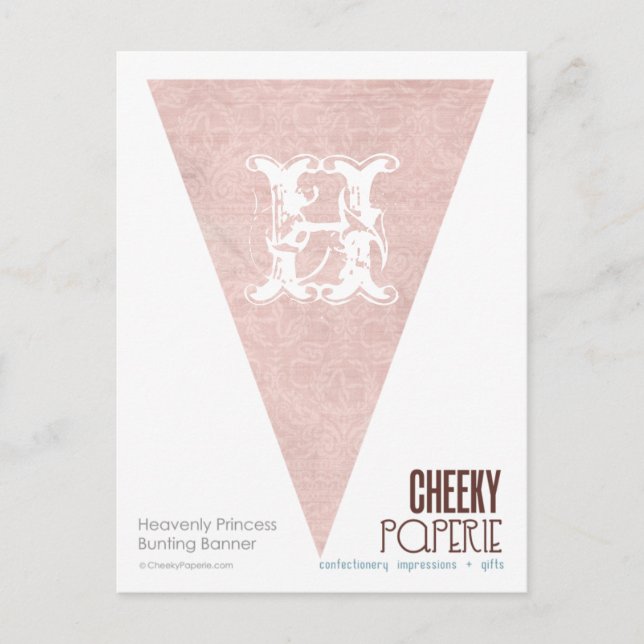 Heavenly Princess Bunting Banner Postcard (Front)