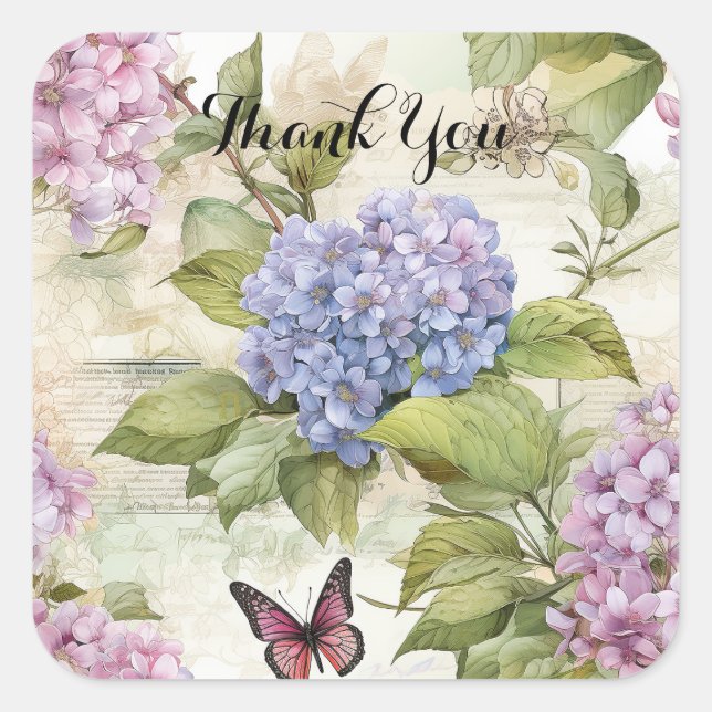 Heavenly Purple Hydrangea Harmony Sticker (Front)