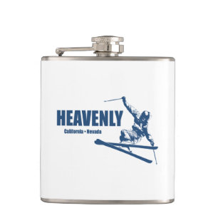 Heavenly Ski Resort California Nevada Skier Hip Flask