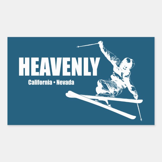 Heavenly Ski Resort California Nevada Skier Sticker (Front)
