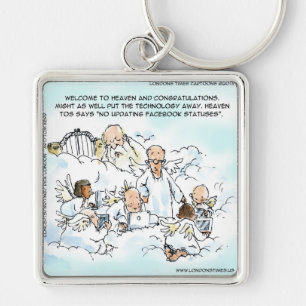 Heavenly Social Media Funny Keychain