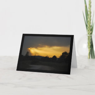 Heavenly Sun Rays in Sky Landscape Card