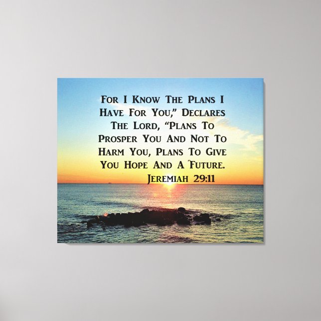 HEAVENLY SUNRISE JEREMIAH 20:11 VERSE CANVAS PRINT (Front)