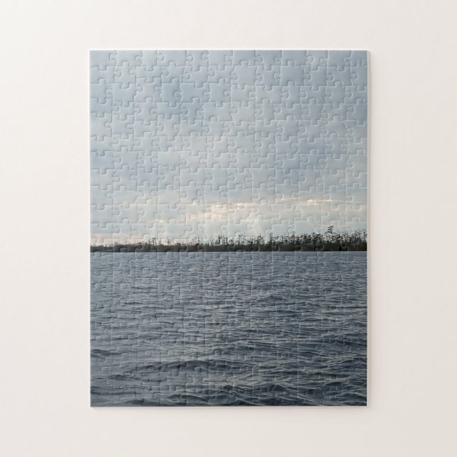 Heavenly Trails - Sunset on Broad Creek  Jigsaw Puzzle (Vertical)