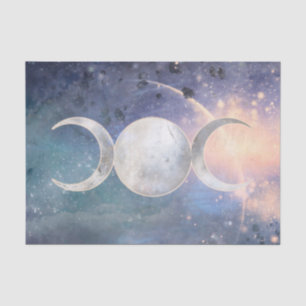 Heavenly Universe Triple Moon Goddess Moonstone Tissue Paper