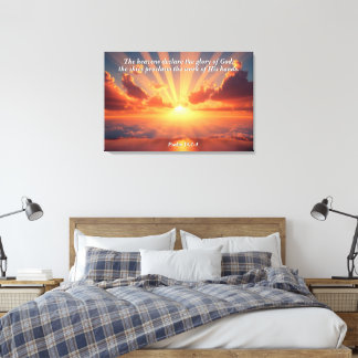 Heavens Declare the Glory: God & Creation Verse Canvas Print