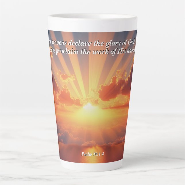 Heavens Declare the Glory: God & Creation Verse Latte Mug (Front)