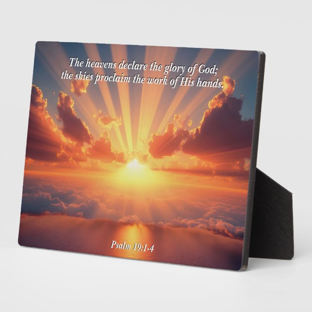 Heavens Declare the Glory: God & Creation Verse Plaque (Side)