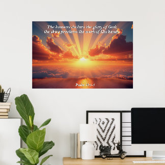 Heavens Declare the Glory: God & Creation Verse Poster