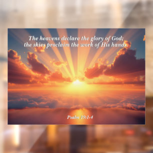 Heavens Declare the Glory: God & Creation Verse Window Cling