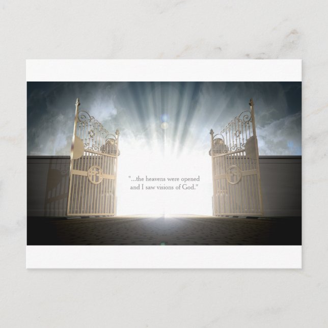 Heavens Gates Opening Postcard (Front)