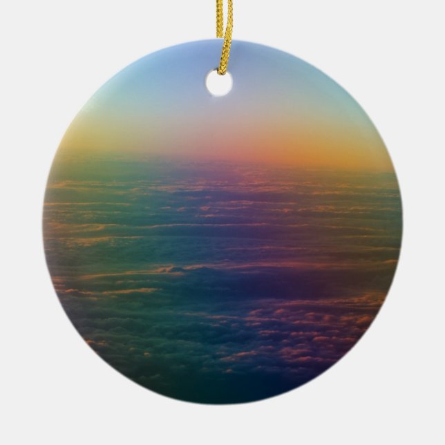 Heaven's Rainbow Ceramic Ornament (Front)