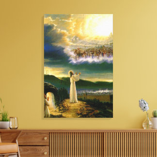 Heavens Welcoming Embrace Jesus at Dusk Canvas Print
