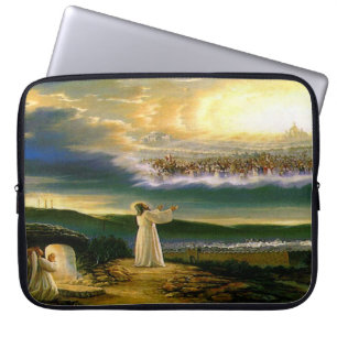 Heavens Welcoming Embrace Jesus at Dusk Laptop Sleeve