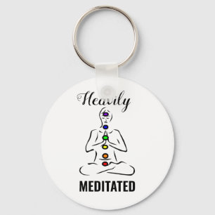 Heavily Meditated Chakra Button Keychain