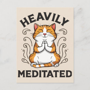 Heavily Meditated Funny Yoga  Postcard