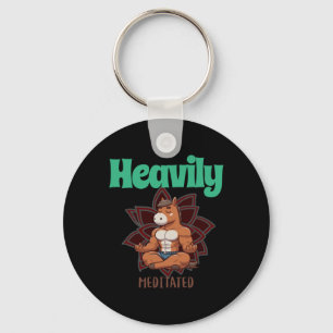Heavily Meditated Horse Sticker Keychain