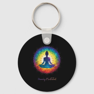 Heavily Meditated Yoga Inspirational Peaceful Zen Keychain