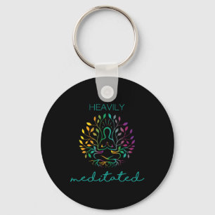 Heavily Meditated Yoga Meditation Keychain