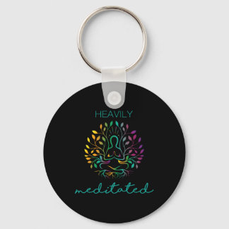 Heavily Meditated Yoga Meditation Keychain