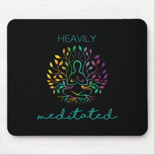 Heavily Meditated Yoga Meditation Mouse Pad