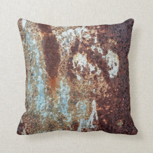 Heavily Rusted Metal Pattern Throw Pillow