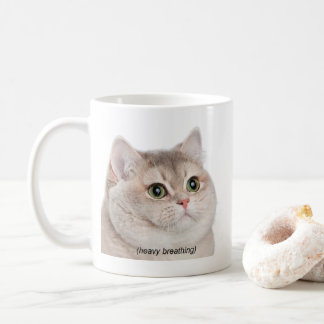 Heavy Breathing Cat Meme Mug Double Sided