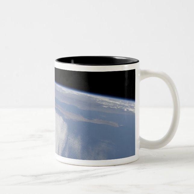 Heavy cloud cover over the Pacific Ocean Two-Tone Coffee Mug (Right)