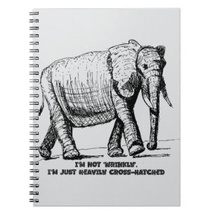 Heavy Cross-Hatched Elephant Notebook