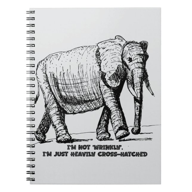 Heavy Cross-Hatched Elephant Notebook (Front)