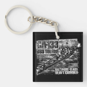 Heavy cruiser Toledo Double-Sided Square Acrylic Keychain