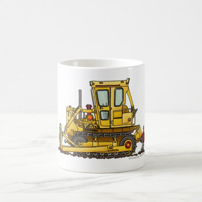Heavy Duty Bulldozer Dirt Mover Construction Mugs (Center)
