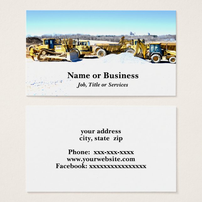 heavy duty construction equipment (Front & Back)
