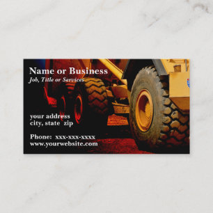 heavy duty construction equipment business card