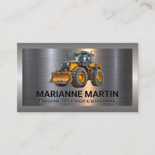 Heavy Duty Construction Vehicle   Metallic  Business Card