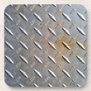 Heavy Duty Diamond Plate Steel Graphic Coaster