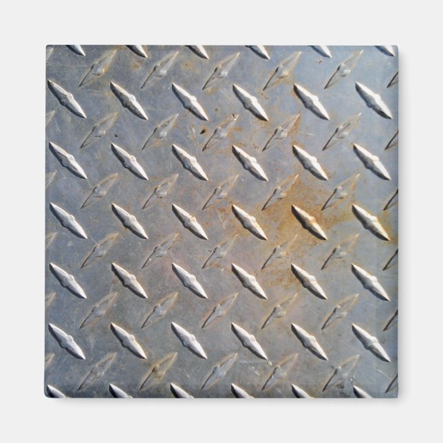 Heavy Duty Diamond Plate Steel Graphic Magnet (Front)