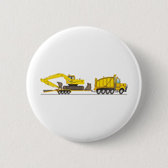 Heavy Duty Dump Truck Crane 2 Inch Round Button (Front)