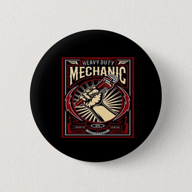 heavy duty mechanic 2 inch round button (Front)