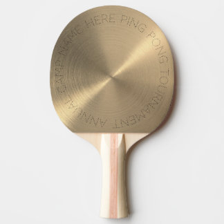 Heavy Duty & Spin Friendly Gold Metallic  Ping Pong Paddle