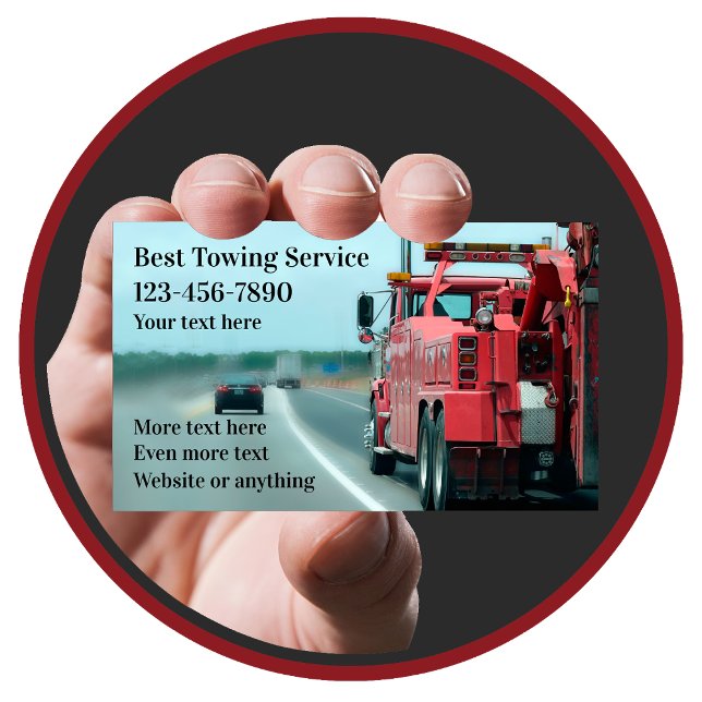 Heavy Duty Towing Service Business Card (Creator Uploaded)