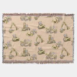 Heavy Equipment Baby Blanket Construction Theme