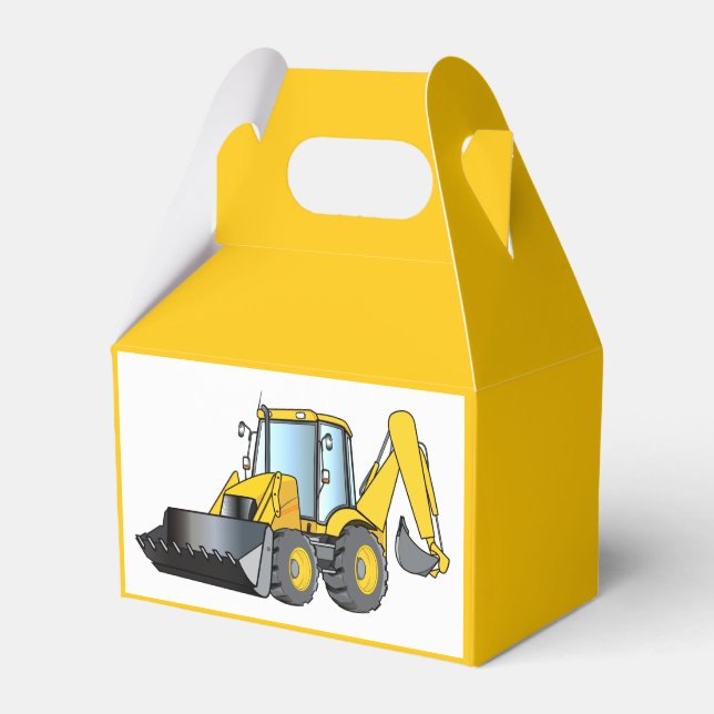 Heavy Equipment: Backhoe Favor Box (Front Side)