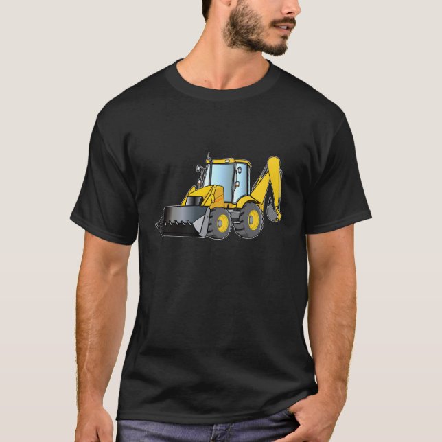 Heavy Equipment: Backhoe T-Shirt (Front)