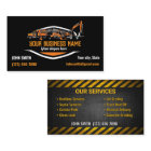 Heavy equipment business cards