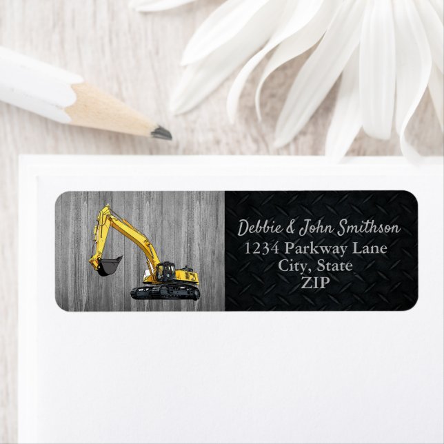Heavy Equipment Business Excavator Return Address (Insitu)