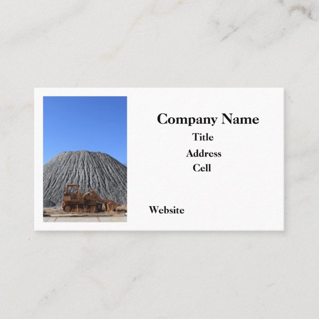 Heavy Equipment Contruction Business Card (Front)