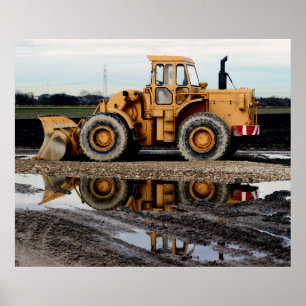 HEAVY EQUIPMENT FRONT LOADER POSTER