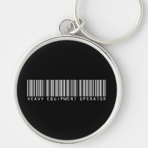 Heavy Equipment Operator Bar Code Keychain